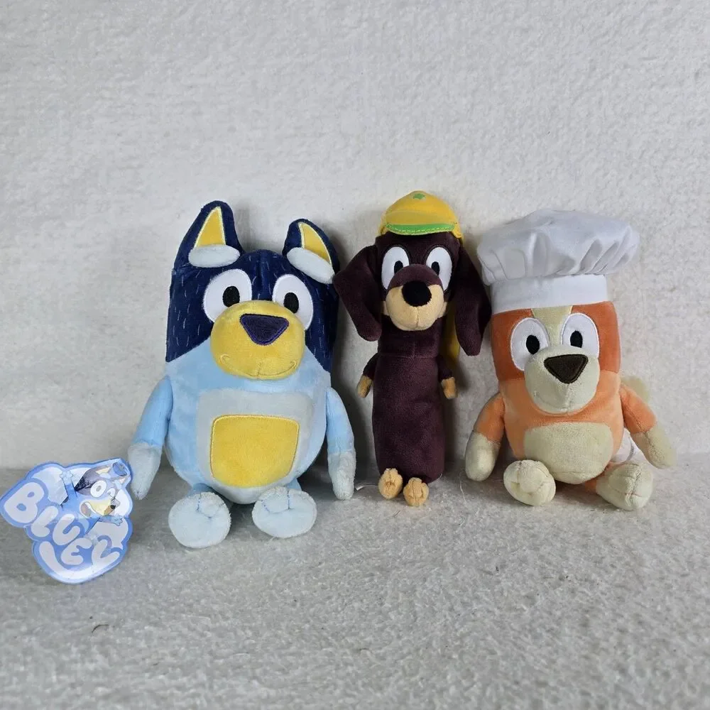 Bluey Friends Bingo Bluey Snickers Dog Plush Stuffed Animal Toy Lot 9